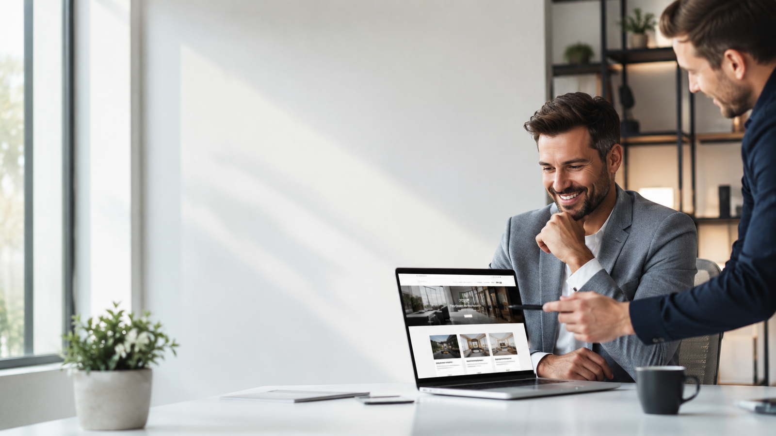 Beispiel einer NexFlow-Website auf Laptop und Smartphone