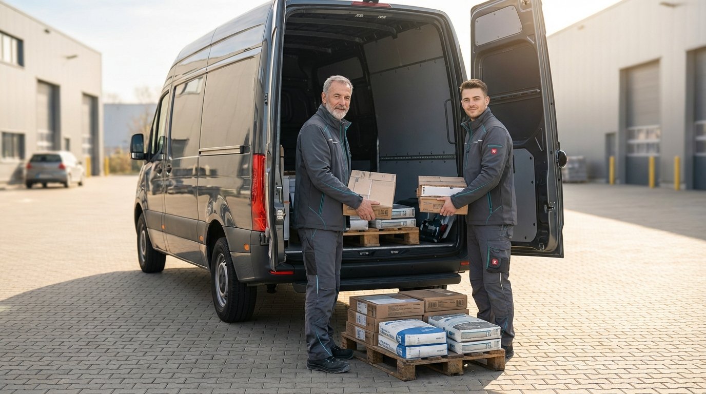 Handwerker bei der Arbeit